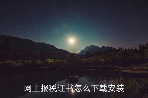 如何下載電子稅務(wù)印章，網(wǎng)上報(bào)稅證書怎么下載安裝