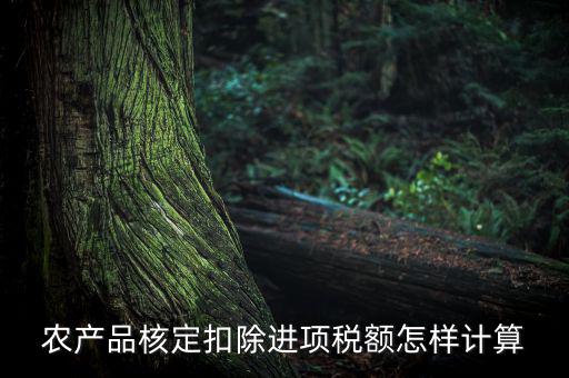 農(nóng)產(chǎn)品如何算進(jìn)項稅額，購買100塊農(nóng)產(chǎn)品怎么算稅