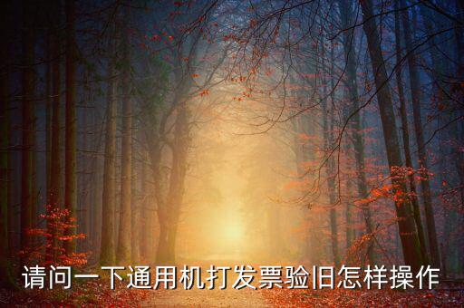 定額通用發(fā)票如何驗舊，請問一下通用機打發(fā)票驗舊怎樣操作