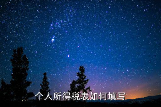 個人所得稅表如何填寫，個稅表怎么填