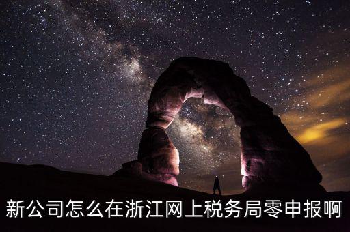 如何在浙江省稅務網(wǎng)上注冊，新公司怎么在浙江網(wǎng)上稅務局零申報啊