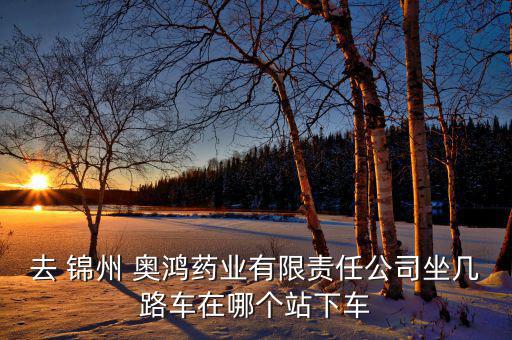 去 錦州 奧鴻藥業(yè)有限責(zé)任公司坐幾路車(chē)在哪個(gè)站下車(chē)