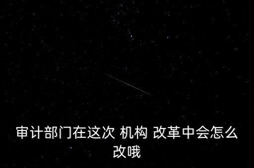 審計部門在這次 機構(gòu) 改革中會怎么改哦