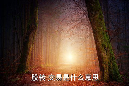  股轉 交易是什么意思