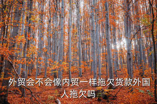  外貿(mào)會不會像內貿(mào)一樣拖欠貨款外國人拖欠嗎