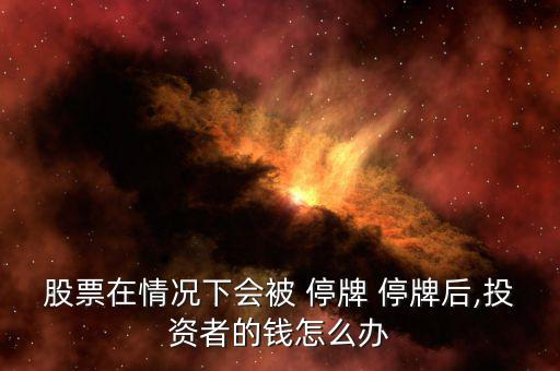 武鍋b停牌后怎么辦,重大資產(chǎn)重組后可恢復公司股票停牌沒關(guān)系