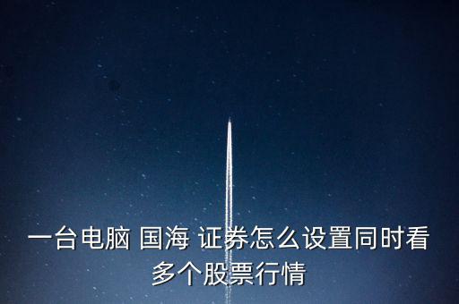 一臺(tái)電腦 國海 證券怎么設(shè)置同時(shí)看多個(gè)股票行情