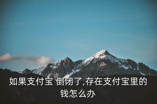 如果支付寶 倒閉了,存在支付寶里的錢(qián)怎么辦