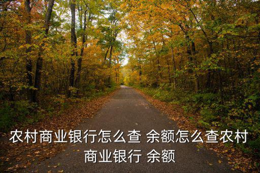 南充商行查余額怎么查,如何在農商行查余額?