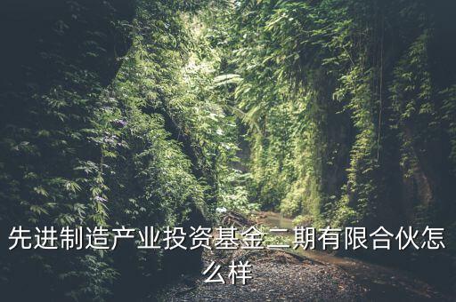 先進制造產業(yè)投資基金二期有限合伙怎么樣