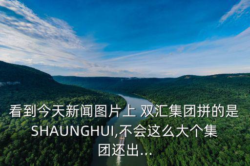 看到今天新聞圖片上 雙匯集團(tuán)拼的是SHAUNGHUI,不會這么大個集團(tuán)還出...