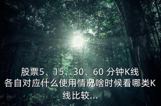 股票5、15、30、60 分鐘K線各自對(duì)應(yīng)什么使用情況啥時(shí)候看哪類K線比較...