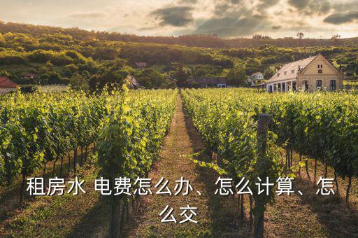  租房水 電費(fèi)怎么辦、怎么計算、怎么交