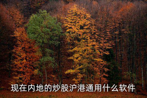 內(nèi)地炒港股用什么軟件，現(xiàn)在內(nèi)地的炒股滬港通用什么軟件