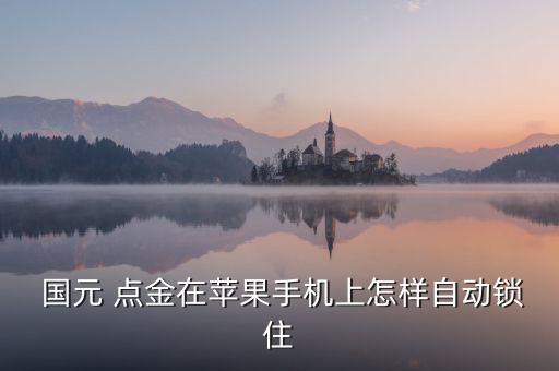  國元 點(diǎn)金在蘋果手機(jī)上怎樣自動鎖住