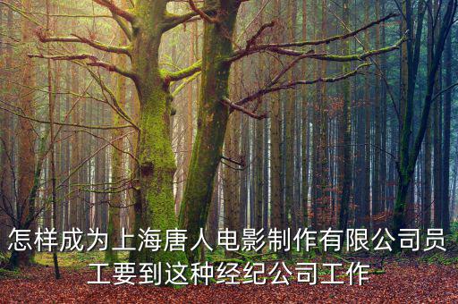 怎樣成為上海唐人電影制作有限公司員工要到這種經(jīng)紀公司工作