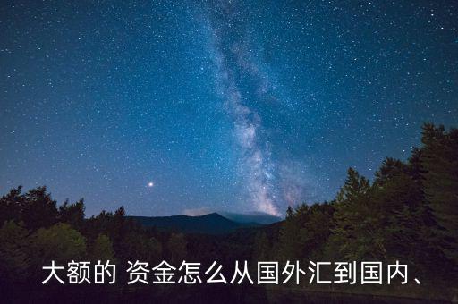  大額的 資金怎么從國(guó)外匯到國(guó)內(nèi)、