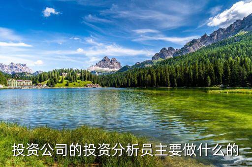 投資分析師做什么，投資分析師是什么職業(yè)