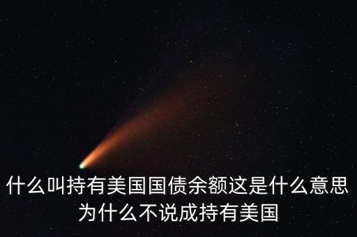 中國持有美國國債是什么意思，中國持有美國國債是什么意思