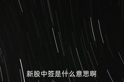 中簽號(hào)什么意思，新股的中簽號(hào)在哪里查詢(xún)呀