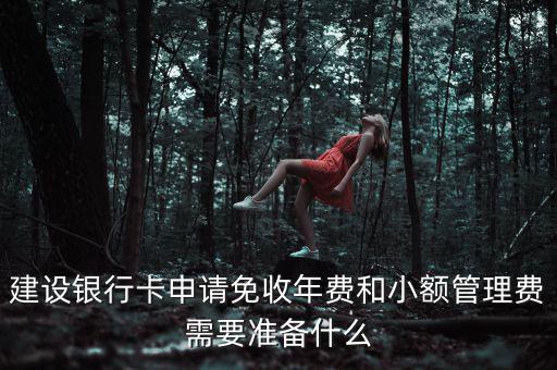 銀行卡申請免年費需要攜帶什么，建設銀行卡申請免收年費和小額管理費需要準備什么