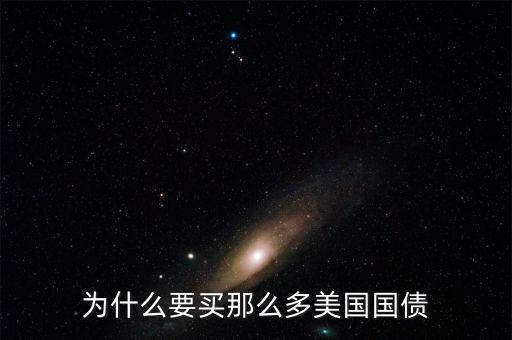 為什么買美國國債，為什么要買那么多美國國債
