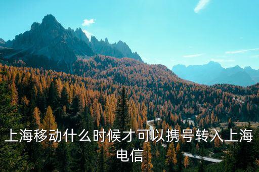 上海什么時候攜號轉網(wǎng)，上海攜號轉網(wǎng)