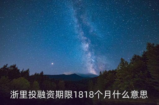 融資期限是什么意思，投資期限與融資期限是不是一個(gè)意思