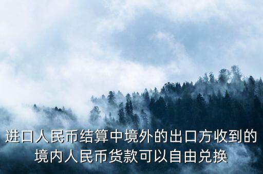 出國(guó)購(gòu)物為什么不能轉(zhuǎn)換成美元，進(jìn)口人民幣結(jié)算中境外的出口方收到的境內(nèi)人民幣貨款可以自由兌換