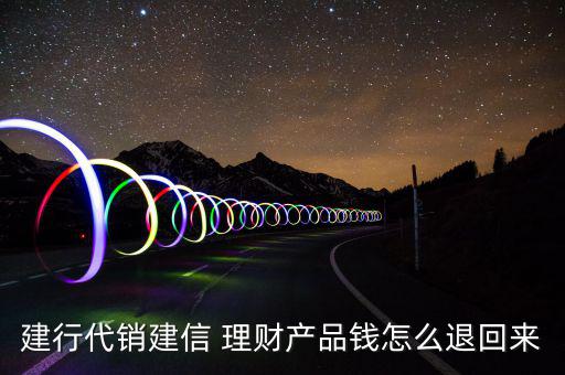 建行代銷建信 理財(cái)產(chǎn)品錢怎么退回來(lái)