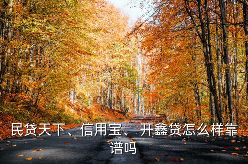 民貸天下、信用寶、 開鑫貸怎么樣靠譜嗎