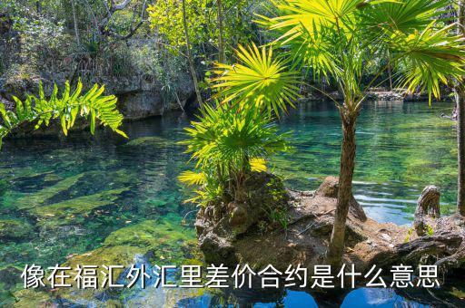 金融市場差價是指什么，像在福匯外匯里差價合約是什么意思