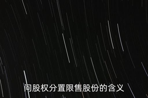 深大通大股東為什么是限售股，問股權(quán)分置限售股份的含義