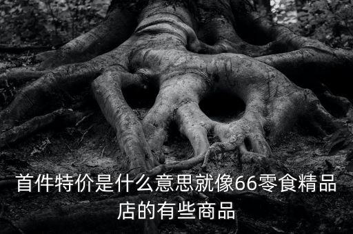 首份特價(jià)什么意思，首周特價(jià)是什么意思