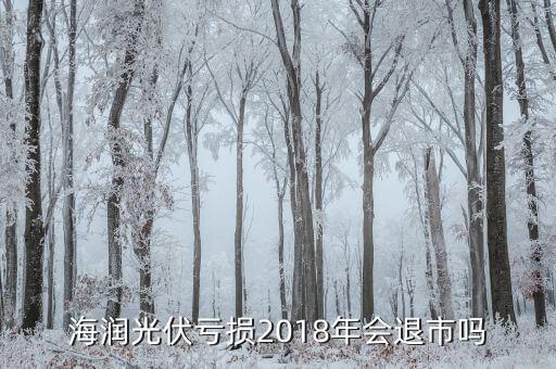 海潤光伏為什么虧損，600401與海潤光伏終至重組是怎么會事 600401是不是退市拉