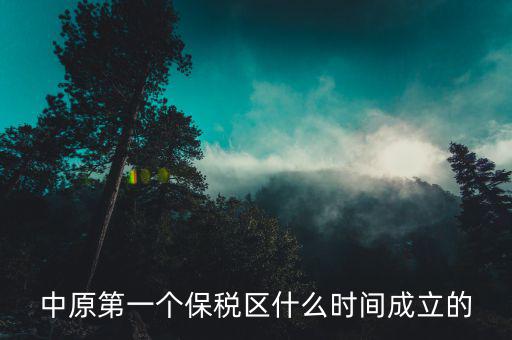 新泰保稅區(qū)什么時(shí)間投建，中原第一個(gè)保稅區(qū)什么時(shí)間成立的