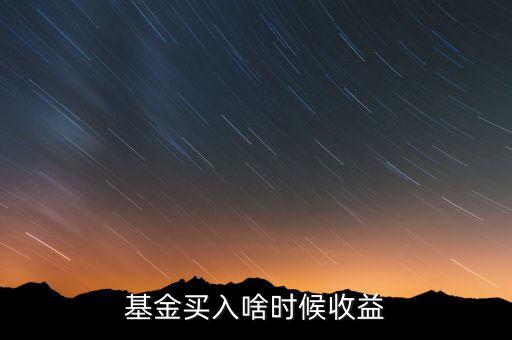 認購的基金什么時候有收益，基金買入啥時候收益