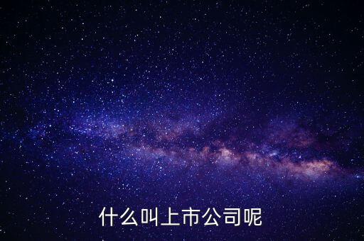 什么是上市公司，什么是上市公司