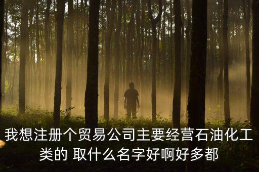 我想注冊(cè)個(gè)貿(mào)易公司主要經(jīng)營(yíng)石油化工類(lèi)的 取什么名字好啊好多都