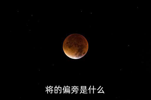 什么將什么，將的偏旁是什么