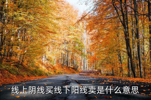 買陰賣陽是什么意思，線上陰線買線下陽線賣是什么意思