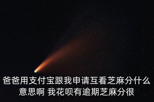 芝麻分互看有什么意思，互看芝麻分有什么好處