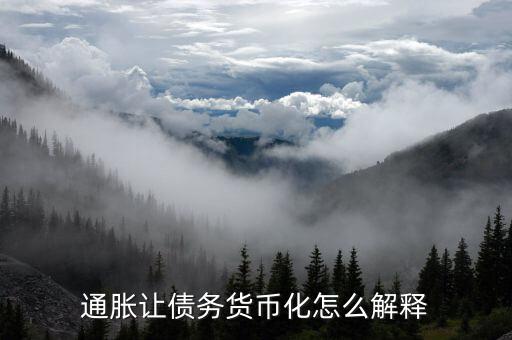 什么是債務(wù)貨幣化，什么是赤字債務(wù)化