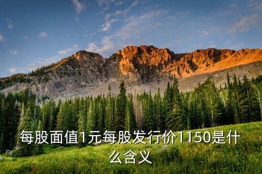 每股面值1元是什么，每股面值1元每股發(fā)行價1150是什么含義