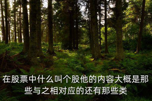 股票個(gè)股什么意思，個(gè)股是什么意思