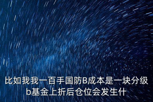 國防b上折有什么好處，軍工B級(jí)什么時(shí)候能上折上折好還是不好