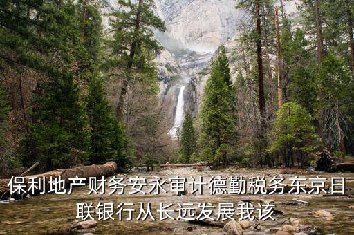 保利地產財務安永審計德勤稅務東京日聯銀行從長遠發(fā)展我該
