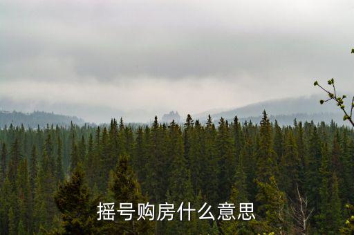什么是搖號選房，買房搖號是什么意思