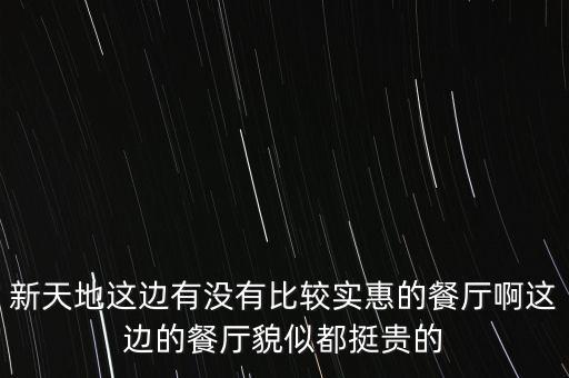 東方新天地都有什么餐廳，新天地這邊有沒(méi)有比較實(shí)惠的餐廳啊這邊的餐廳貌似都挺貴的