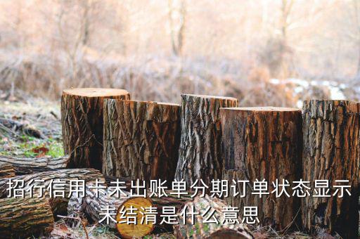 分期后未出帳單什么意思，信用卡分期還款什么是已出賬單和未出賬單